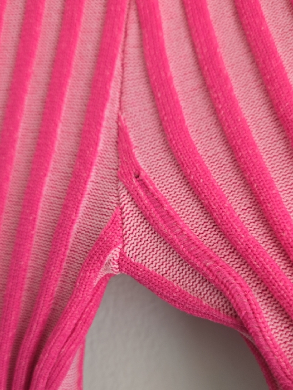 PrettyLittleThing Pink Striped Ribbed Top - Picture 12 of 16